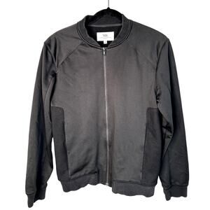New! WRK M Classic Slim Fit Bomber Jacket Alpha Industries Flight Solid Black